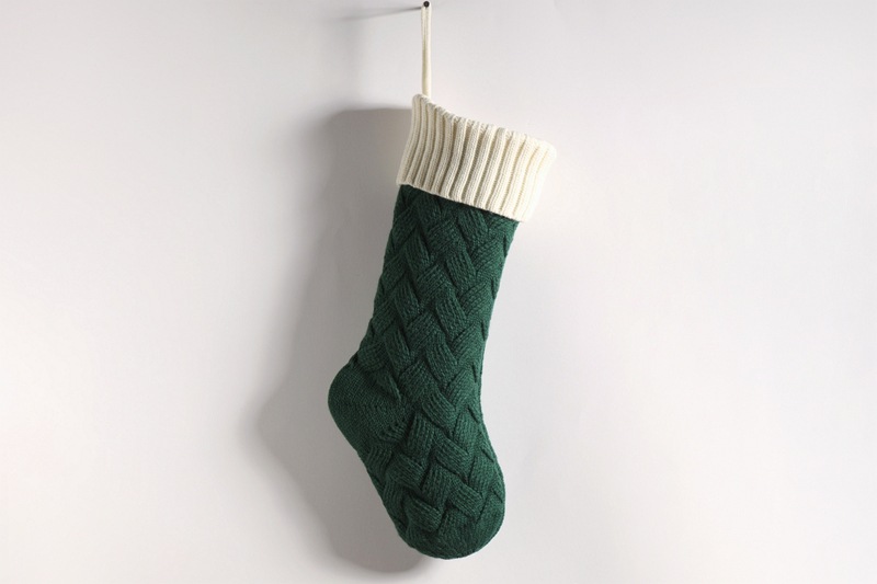 Knitted Christmas Stockings Large Size Cable Knit Holiday Decorative Gifts